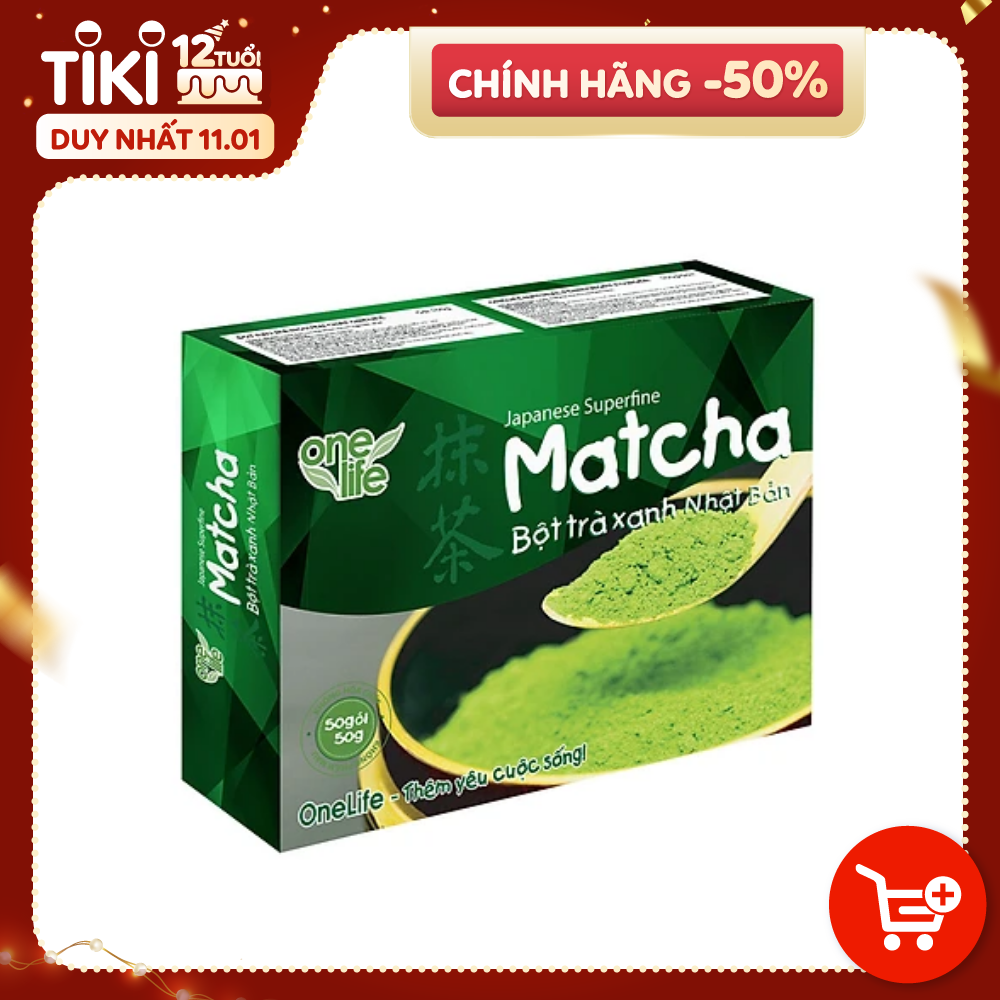 Bột Trà Xanh Nhật Bản Matcha OneLife (Hộp 50 gói)