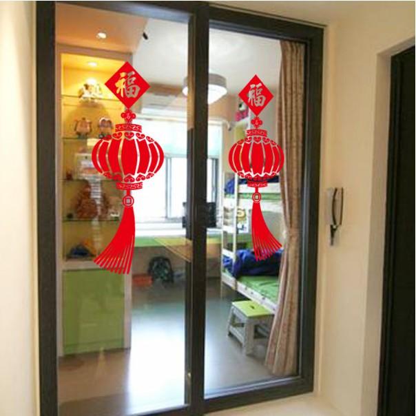 Decal trang trí Tết - Lồng Đèn đỏ Treo đón tết