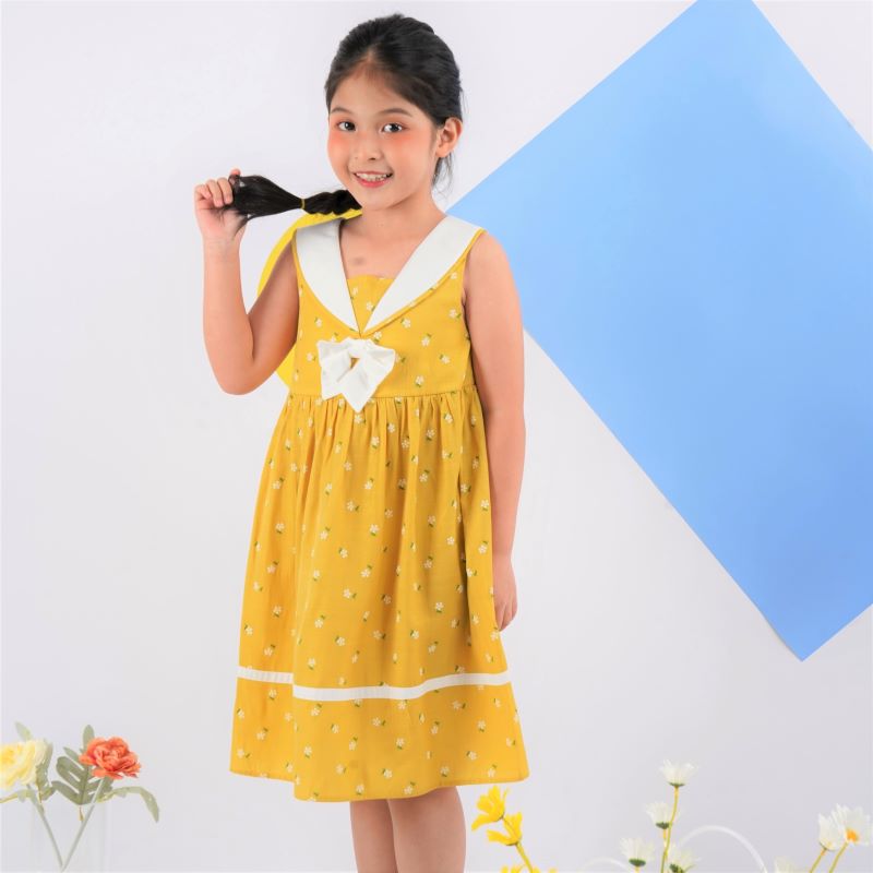 Váy đầm cho bé gái cao cấp Econice V006. Size 5, 6, 7, 8, 10 tuổi mặc mùa hè