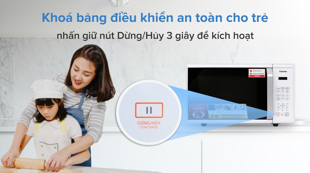 Lò vi sóng Toshiba ER-SS23(W1)VN 23 lít - HÀNG CHÍNH HÃNG