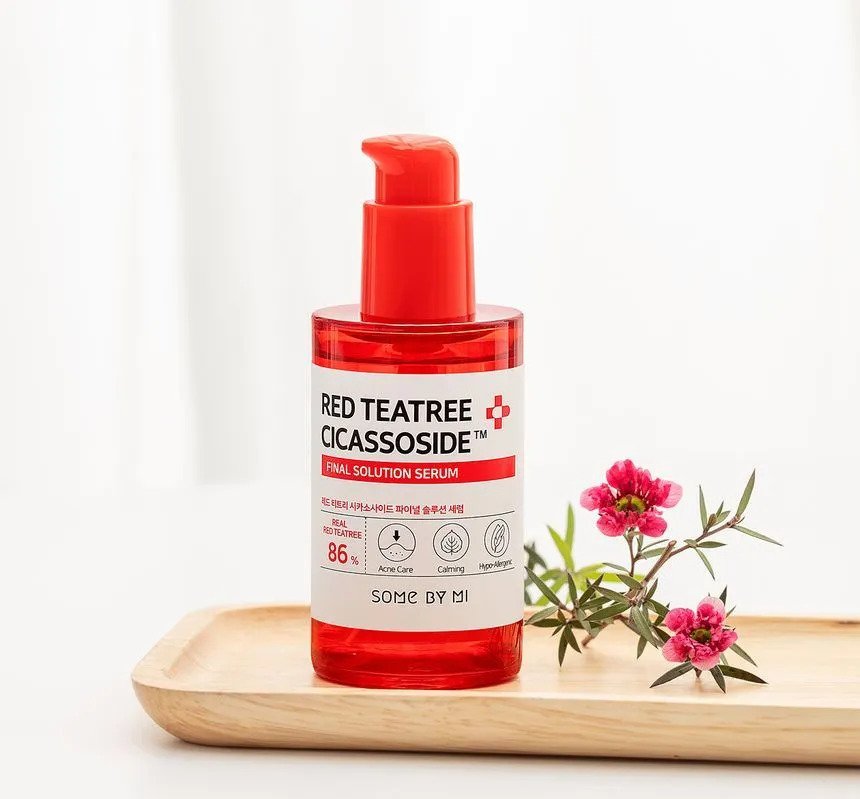 Combo Nước Hoa Hồng Giảm Mụn + Tinh Chất Cho Da Siêu Nhạy Cảm Chiết Xuất Tràm Trà Đỏ Some By Mi Red TeaTree Cicassoside Final Solution