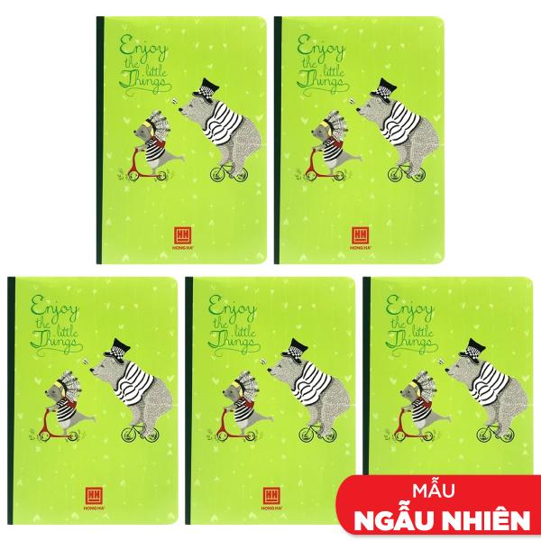 Combo 5 Vở Dreaming Bear - Kẻ Ngang 200 Trang - Hồng Hà 1420 (Mẫu Màu Giao Ngẫu Nhiên)