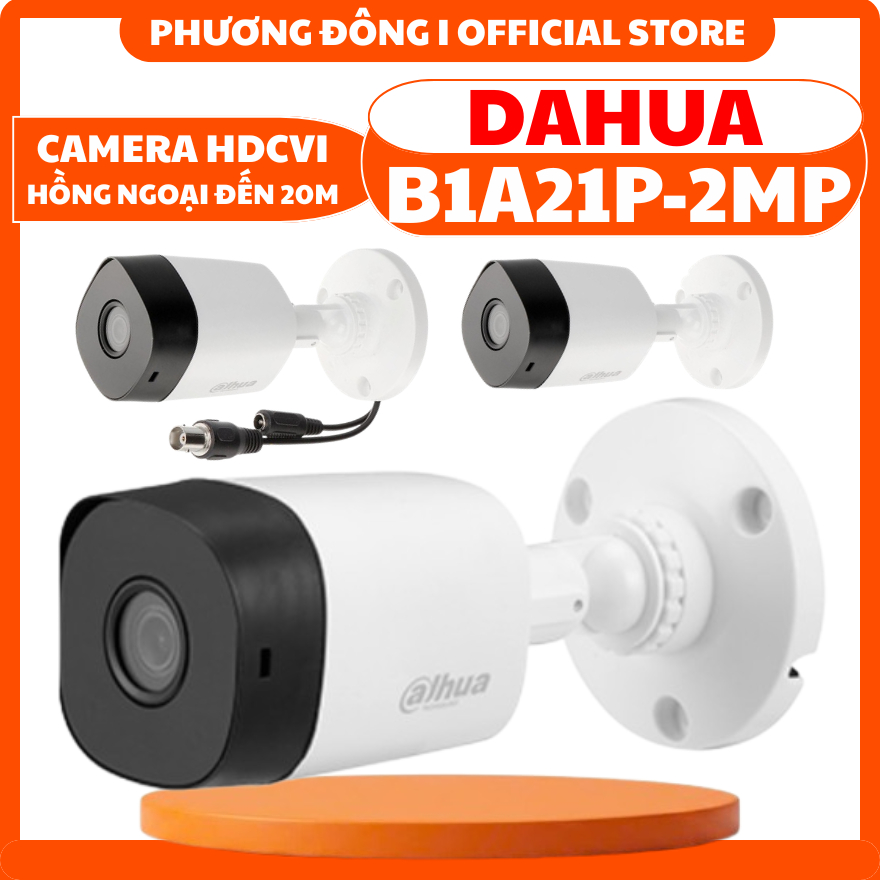 CAMERA THÂN NGOÀI TRỜI HDCVI DAHUA HAC-B1A21P 2MP - HỒNG NGOẠI ĐẾN 20M, NGƯỢC SÁNG, CÂN BẰNG TRẮNG
