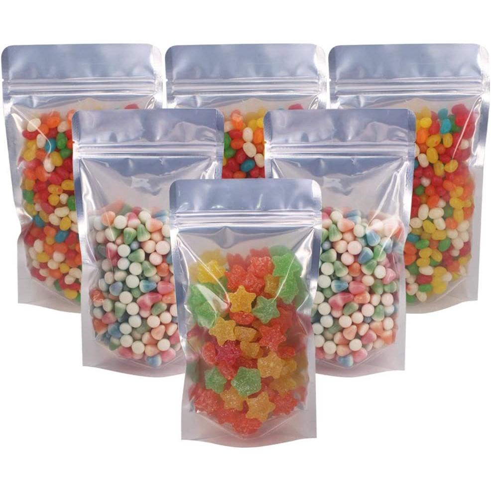 Túi zip bạc đáy đứng mặt bạc mặt trong, 1kg túi zip 1 mặt bạc đáy đứng đựng thực phẩm cao cấp