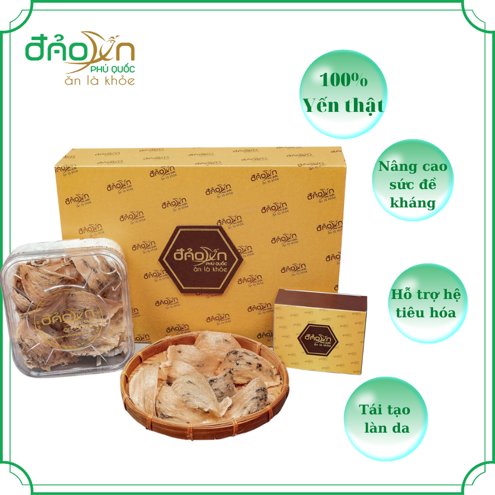 Tổ yến Hồng thô Đảo Yến Phú Quốc - Yến sào nguyên chất/ ít lông - Tăng cường sức đề kháng - Làm đẹp da, chống lão hóa - Giúp người bệnh mau lành