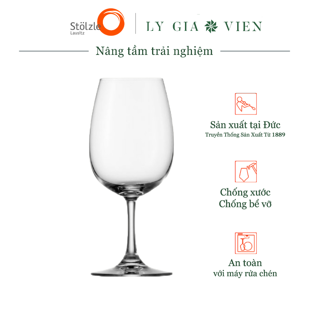 Ly Vang Thuộc Bộ Sưu Tập WEINLAND Stoelzle Wine Country White Wine Glass 350ml - Chiếc Ly Trong Suốt, Thanh Lịch Cho Các Loại Rượu Vang Light & Medium Hay Vang Có Màu Đậm