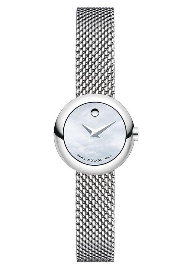 Đồng Hồ Nữ Dây Kim Loại Movado 0606705 (20mm) - Trắng