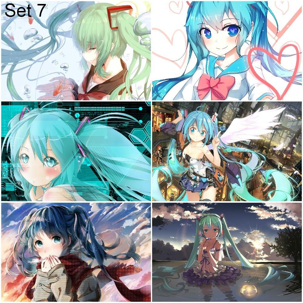 Bộ 6 Poster vocaloid Hatsume Miku - A3,A4,A5