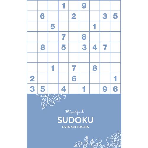 Mindful 600 Puzzles - Sudoku - Pastel Blue