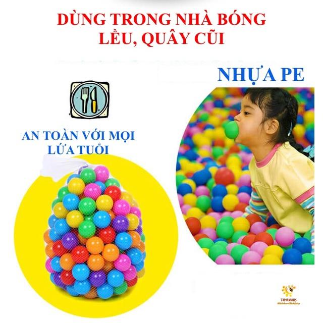 Combo 100 Quả Bóng Nhựa Mềm Bóng Nhựa Nhà Bóng Cho Bé Loại Cao Cấp ( Hàng Việt Nam)