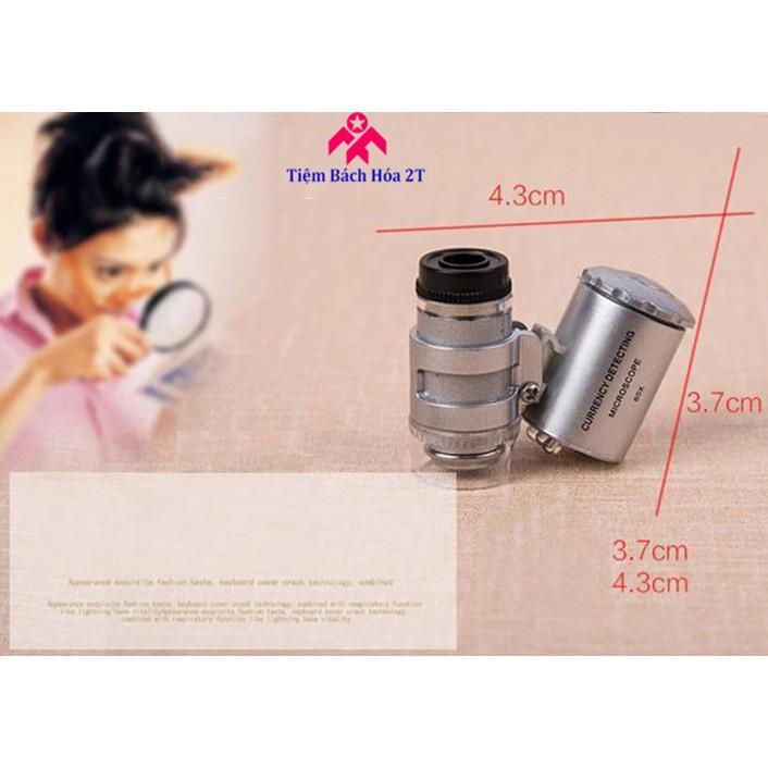 Kính lúp cầm tay mini 60X có đèn