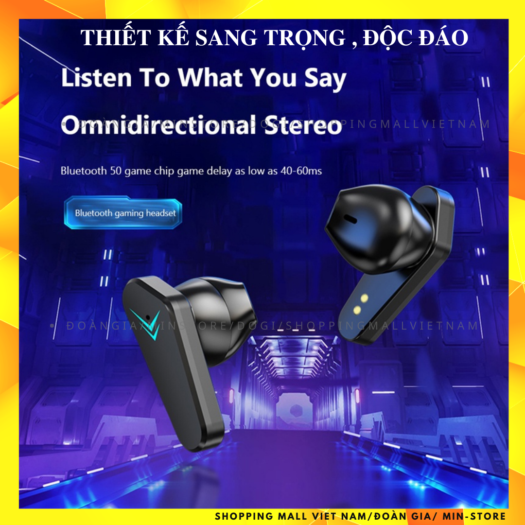 Tai nghe không dây gaming X15 TWS công nghệ Bluetooth 5.0 cảm biến chạm, không có độ trễ, thiết kế thể thao ( Chip Jerry 6976D5)