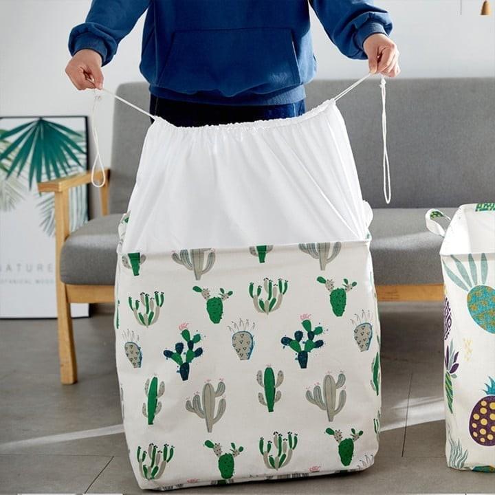 Túi vải họa tiết cỡ lớn 100L đựng chăn màn quần áo
