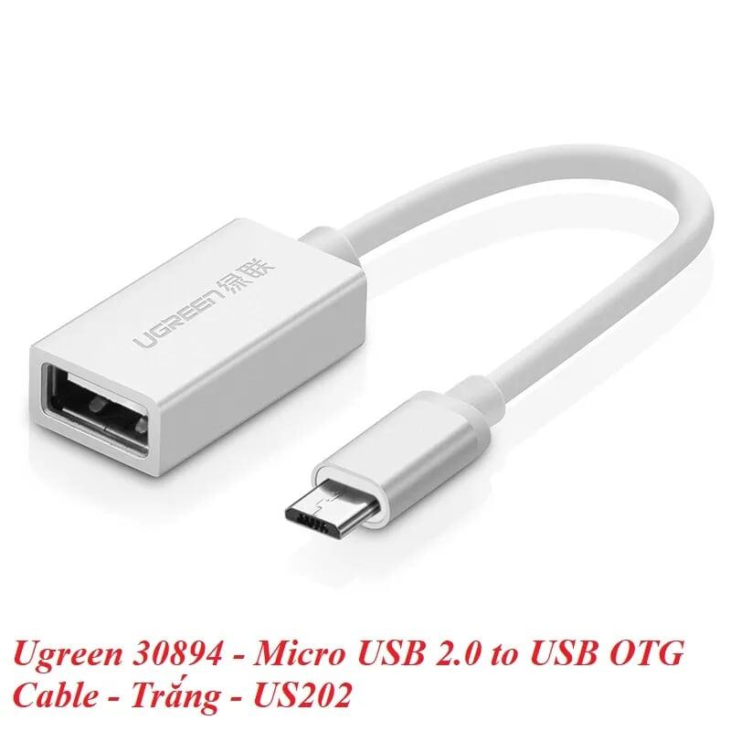 Ugreen UG30894US202TK 15CM màu Bạc Cáp chuyển đổi MICRO USB sang USB âm hỗ trợ OTG - HÀNG CHÍNH HÃNG