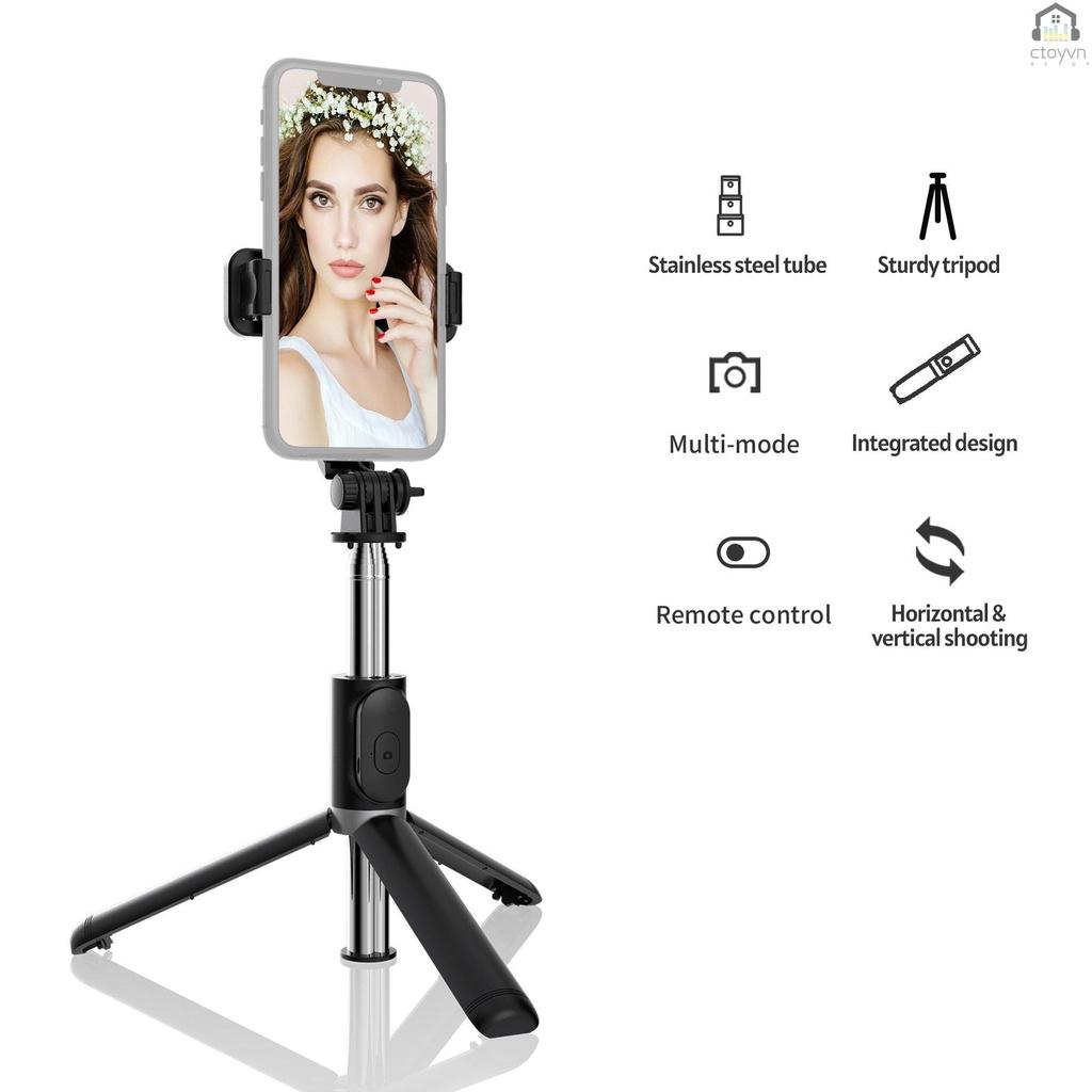 Gậy tự sướng không dây BT đa năng có thể kéo dài 103cm kèm điều khiển từ xa