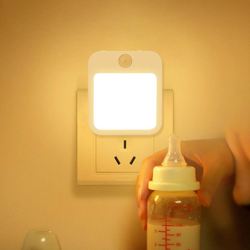 Đèn Ngủ Cảm Biến Chuyển Động Có Đèn LED Phích Cắm Châu Âu Đèn Trẻ Em Đèn Ngủ Không Dây Đèn Ngủ Cho Đầu Giường Phòng Ngủ