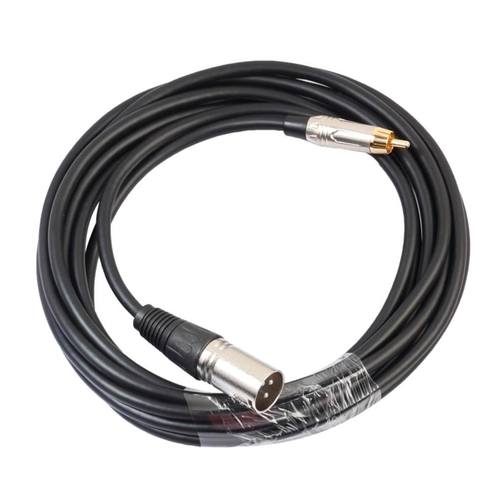 RCA Male to XLR Male Audio Mic Cable Patch Microphone Cord Parts