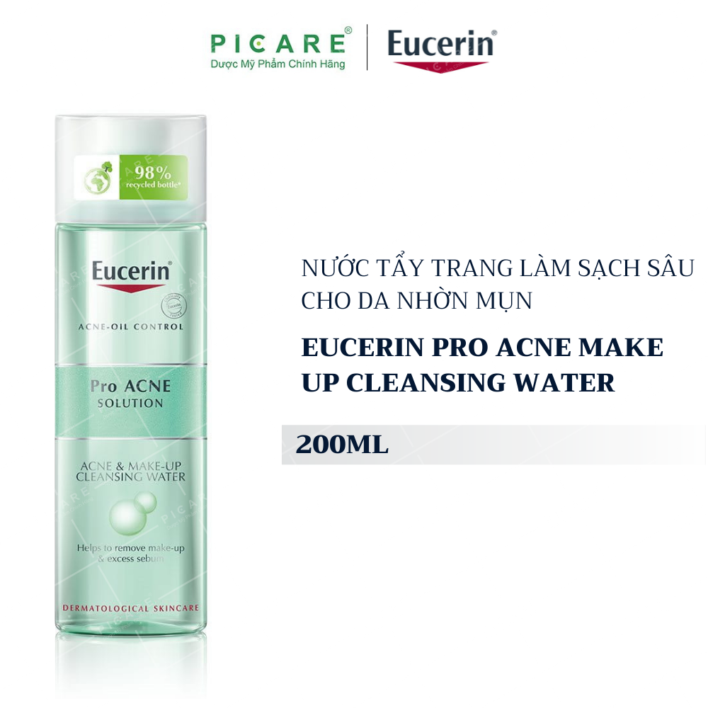 Nước Tẩy Trang Da Mụn Eucerin Pro ACNE Solution Acne & Make-up Cleansing Water 200ml