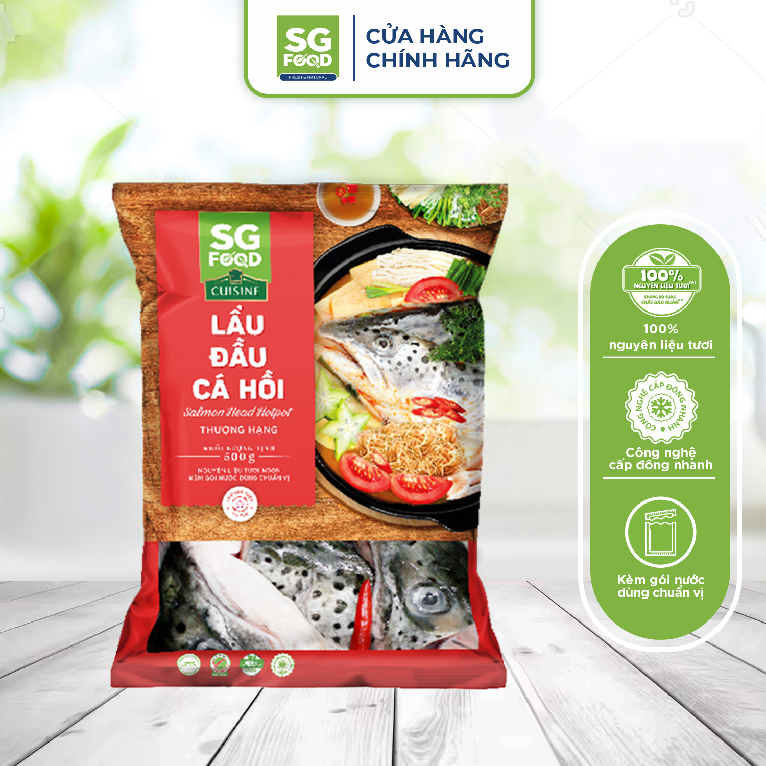 Lẩu Đầu Cá Hồi SG Food Gói 500g