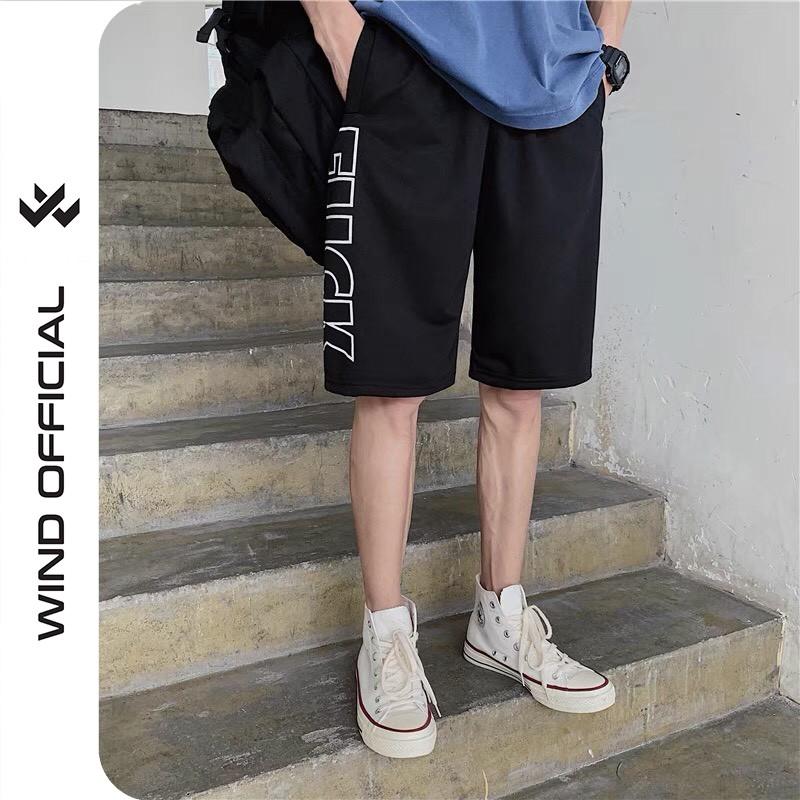 Quần short ngố WIND unisex form rộng Fick đùi lửng nam nữ phong cách ulzzang