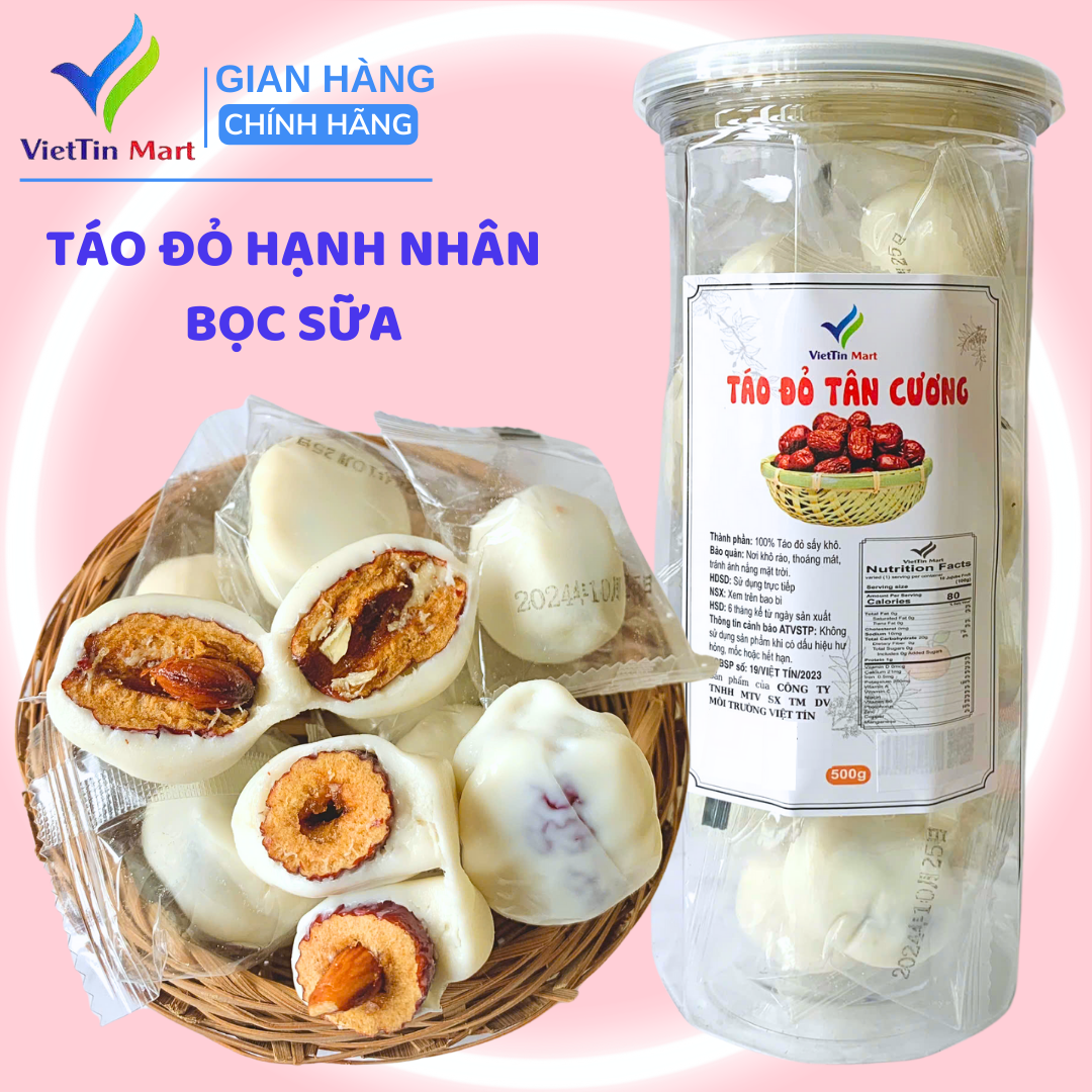 Táo Đỏ Bọc Hạnh Nhân Phủ Sữa Lạc Đà 300g VietTin Mart