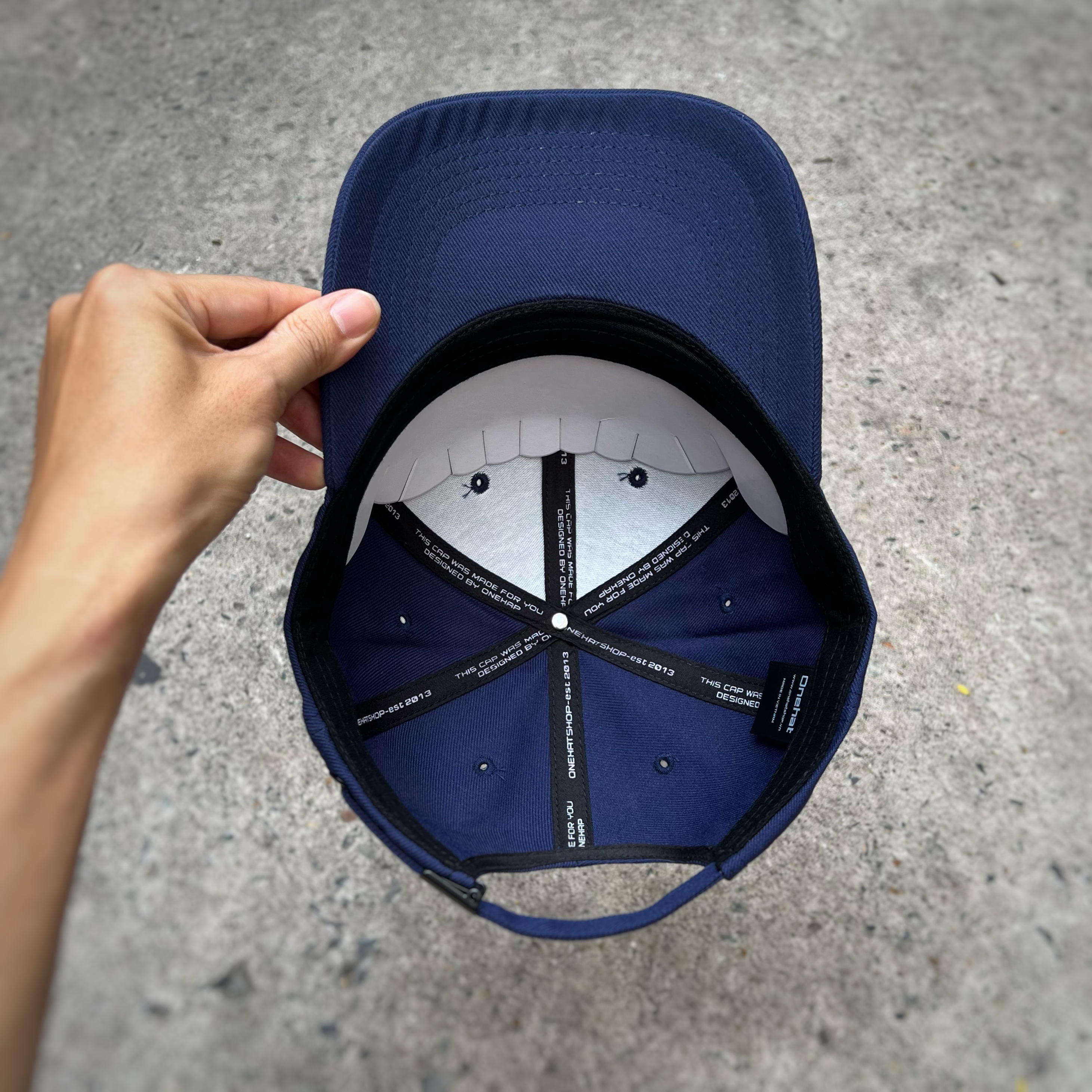 [Big Size] Nón lưỡi trai trơn Xanh Navy/Tím Than Size To vòng đầu từ 60cm đến 64cm Brand One Hat