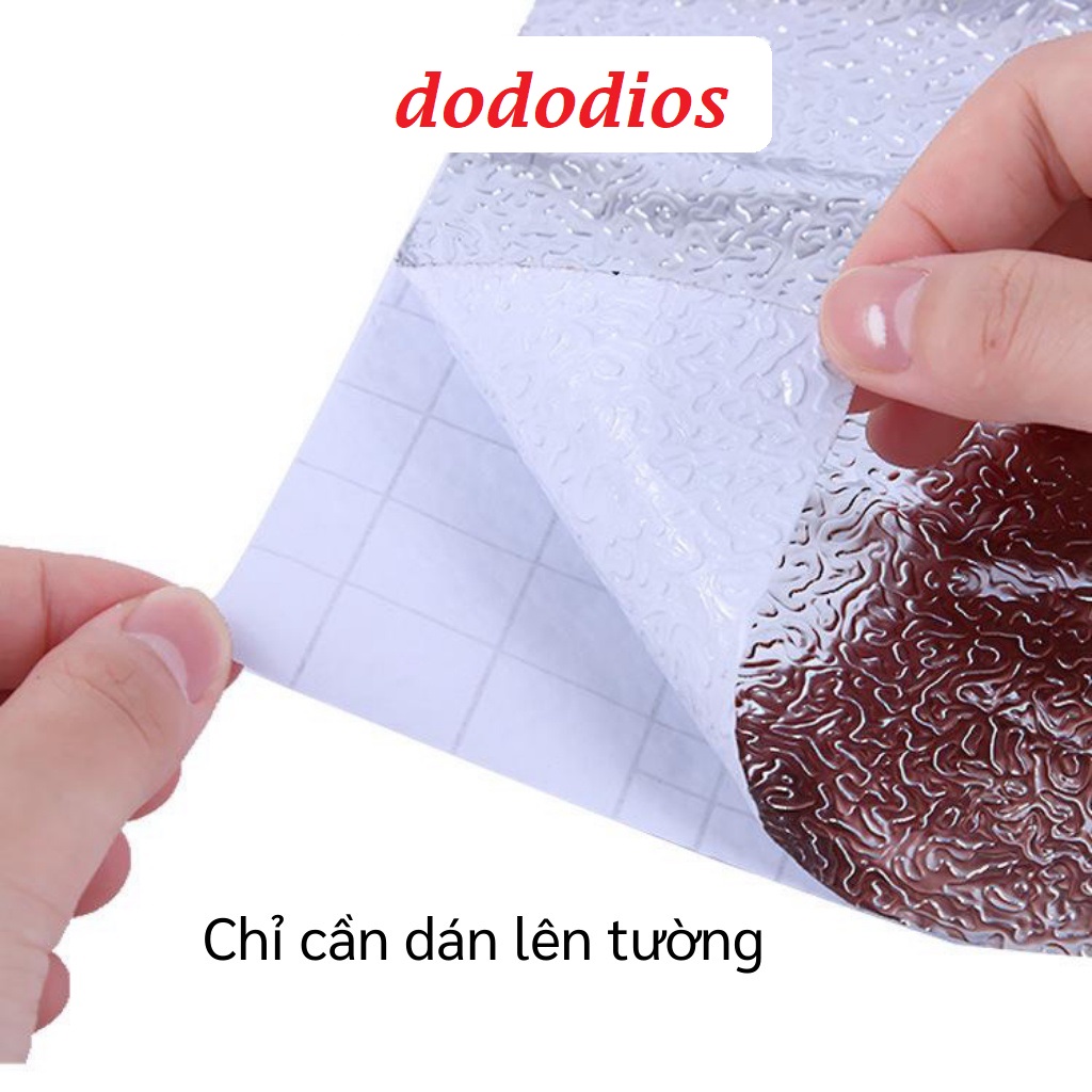 Giấy bạc dán bếp cách nhiệt dododios Cuộn decal dán tường nhà bếp chống thấm bền đẹp , Cuộn 3 Mét Decal Giấy Dán Bếp Tráng Nhôm Cách Nhiệt Chính Hãng dododios