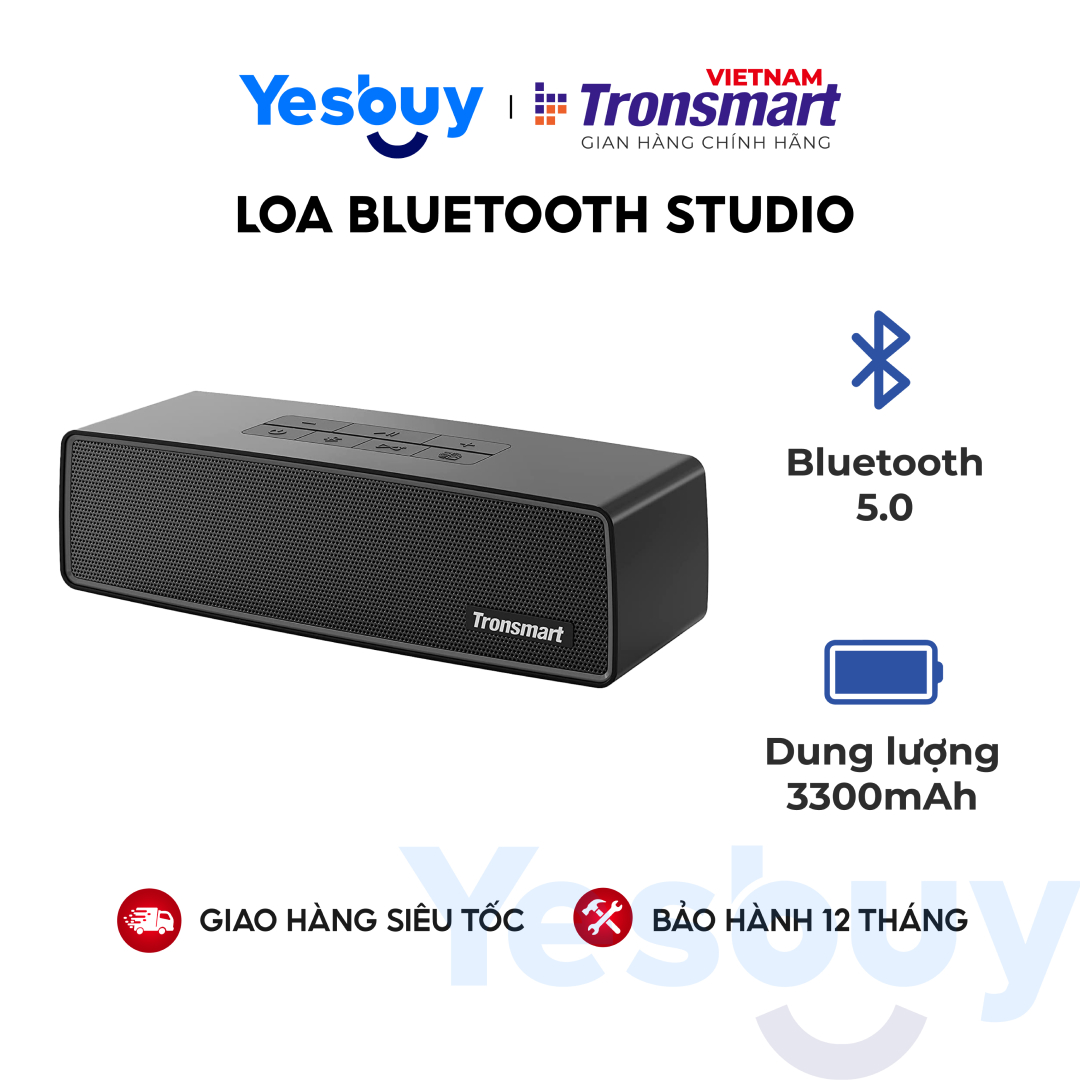 Loa Bluetooth mini 5.0 Tronsmart Studio 30W Chống nước IPX4 Ghép nối 100 loa - Hàng Chính Hãng - Bảo Hành 12 Tháng