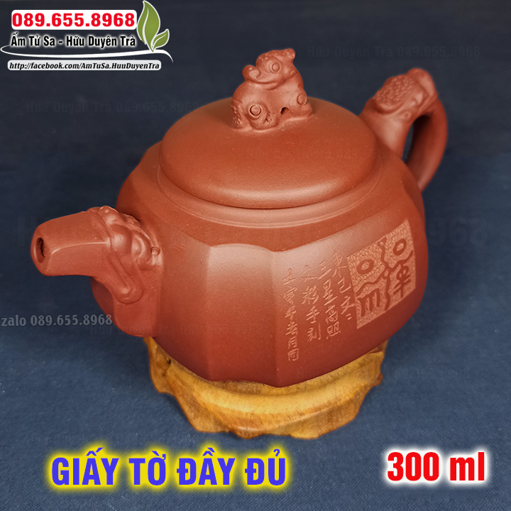 Ấm trà Tử Sa TỨ PHƯƠNG TRẤN - ấm tử sa nghi hưng dùng trà đạo cùng trà ô long, trà mạn,trà thái nguyên,trà sen