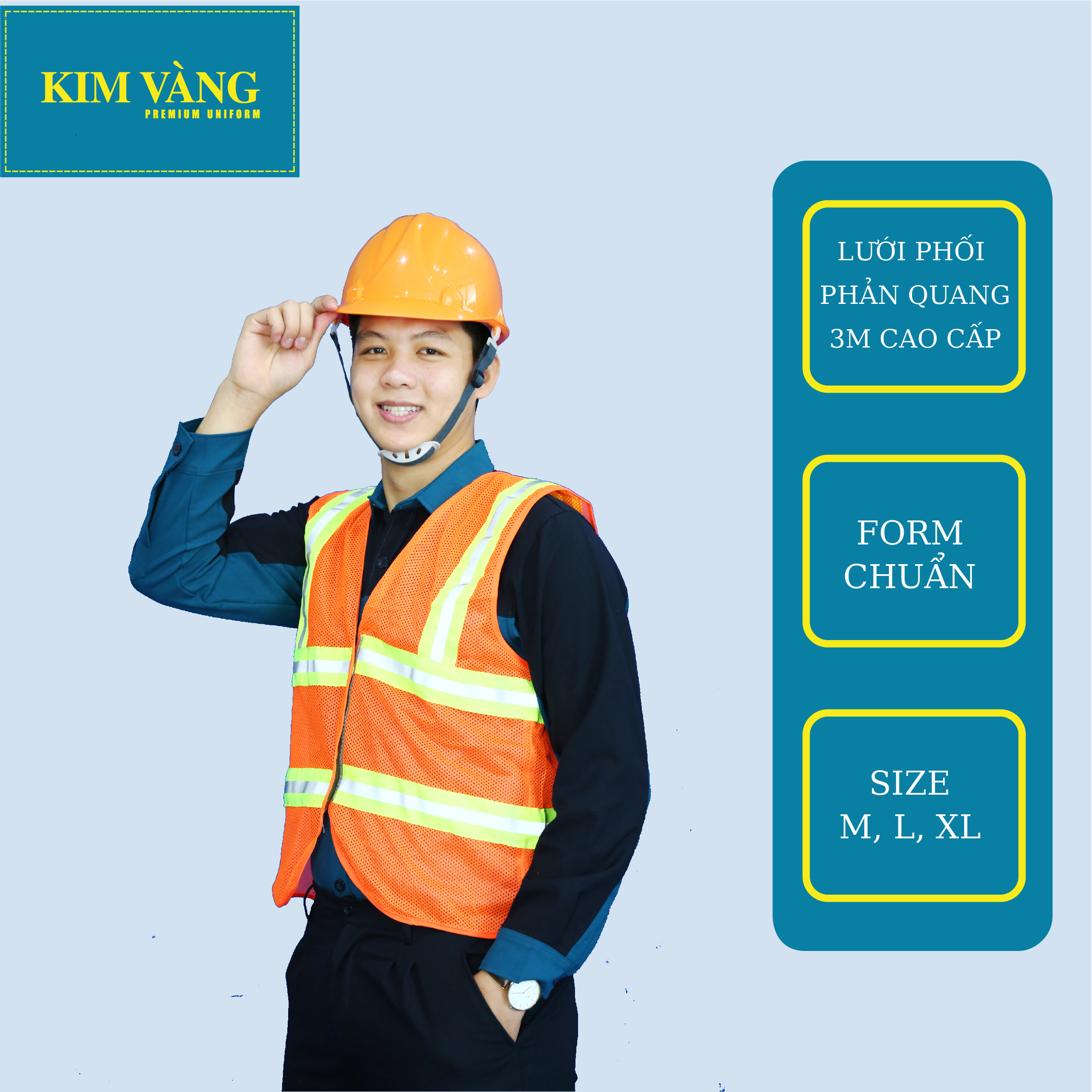 [KIM VÀNG] Áo ghile lưới công nhân, công trình đồng phục bảo hộ lao động chất liệu lưới phối phản quang 3M cao cấp - Phản quang xanh lá