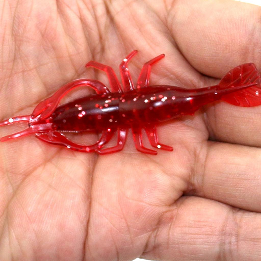 20x Artificial Shrimp Fishing Bait Prawn Lobster Lure Soft Worm Minnow Lure