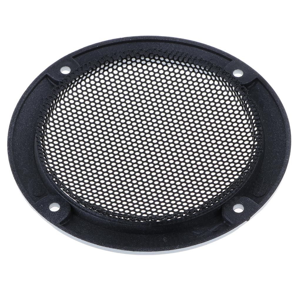 2x3 inch Audio Speaker Cover Decorative Circle Metal Mesh Grille black
