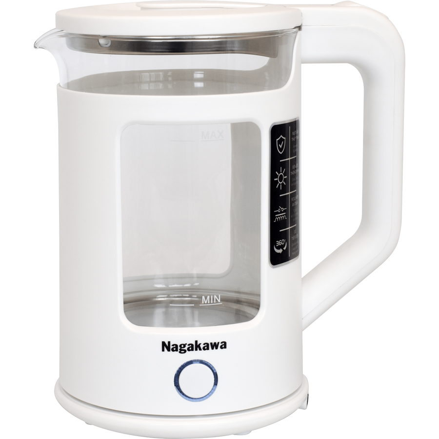 Ấm siêu tốc thủy tinh Nagakawa NAG0318 - Hàng chính hãng