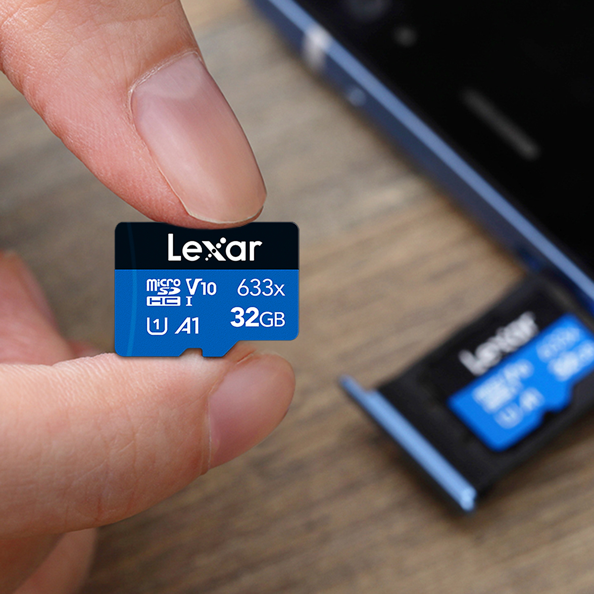 Thẻ nhớ microSDHC Lexar 32GB upto 100MB/s kèm adapter - Hàng chính hãng