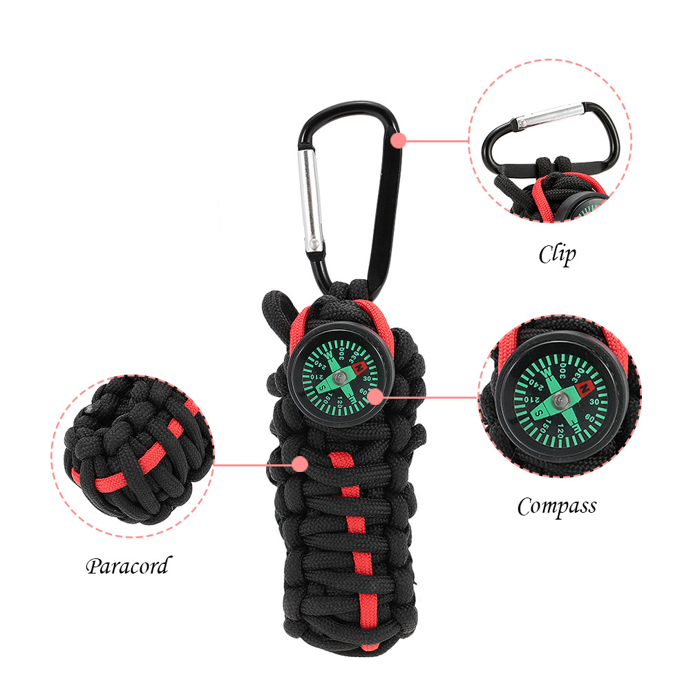 Vòng Paracord Có Gắn La Bàn Sinh Tồn Khẩn Cấp Cắm Trại Đi Bộ Đường Dài