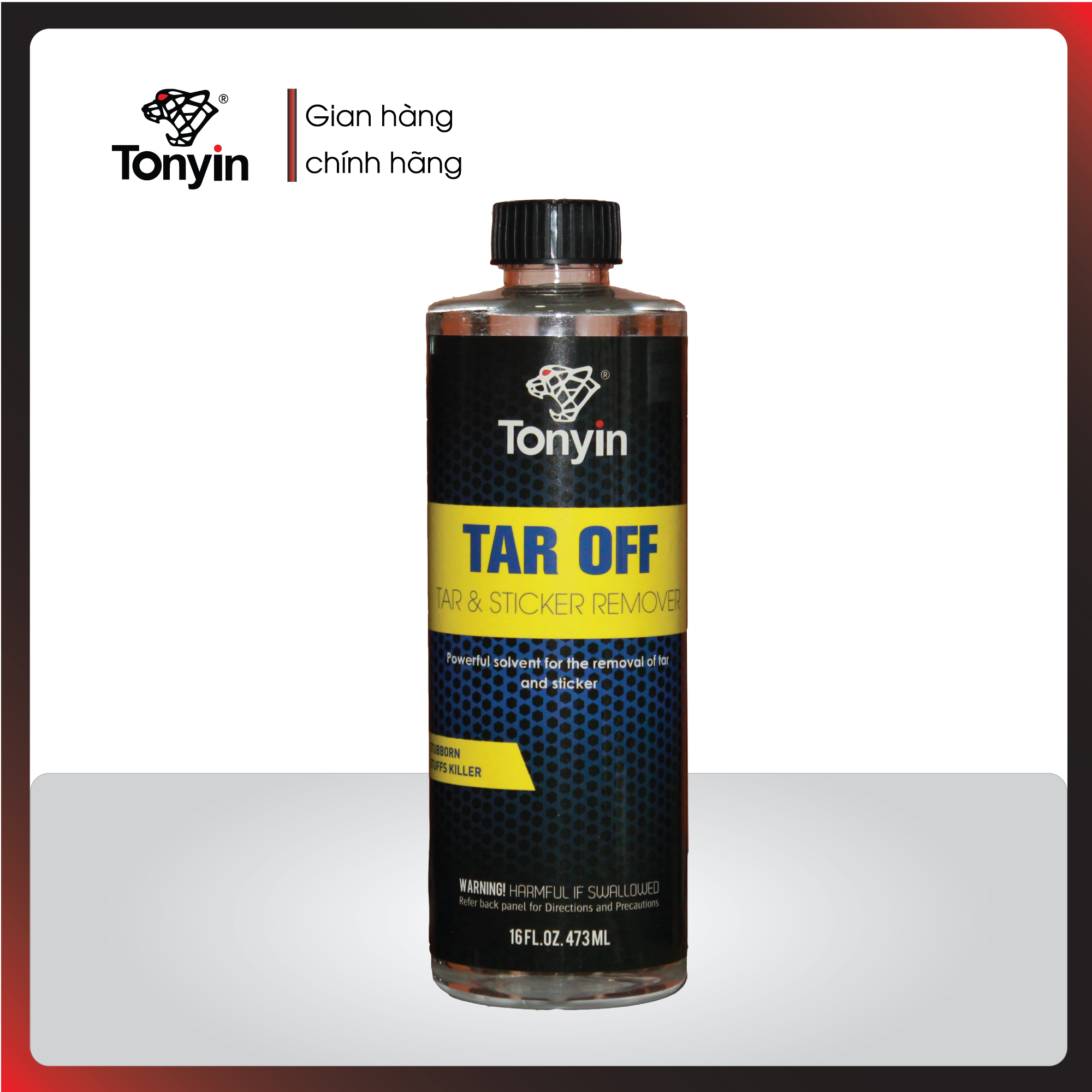 Chai xịt tẩy nhựa đường TAR OFF TAR &amp; STICKER REMOVER Tonyin TN15 473ml loại bỏ an toàn dầu mỡ, hắc ín, nhựa đường, côn trùng, vết lốp và bất kỳ chất bẩn cứng đầu