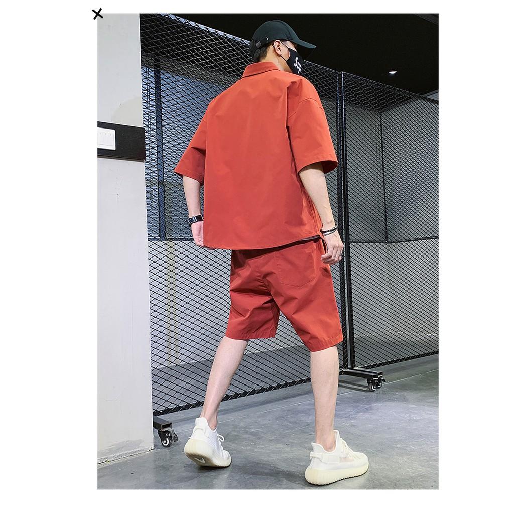 Bộ Quần Áo Nam Tay Ngắn Cổ Bẻ Áo Khuy Cài Quần Short Có Túi Kiểu Dáng Trẻ Trung Thời Trang Zenkonu QA NAM 1000071