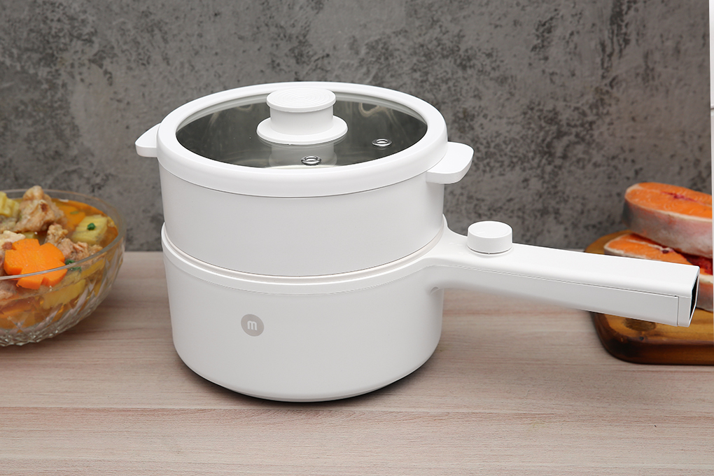 Nồi Nấu Đa Năng kèm xửng hấp Mishio MK271new 1,5L 600W- Hàng chính hãng