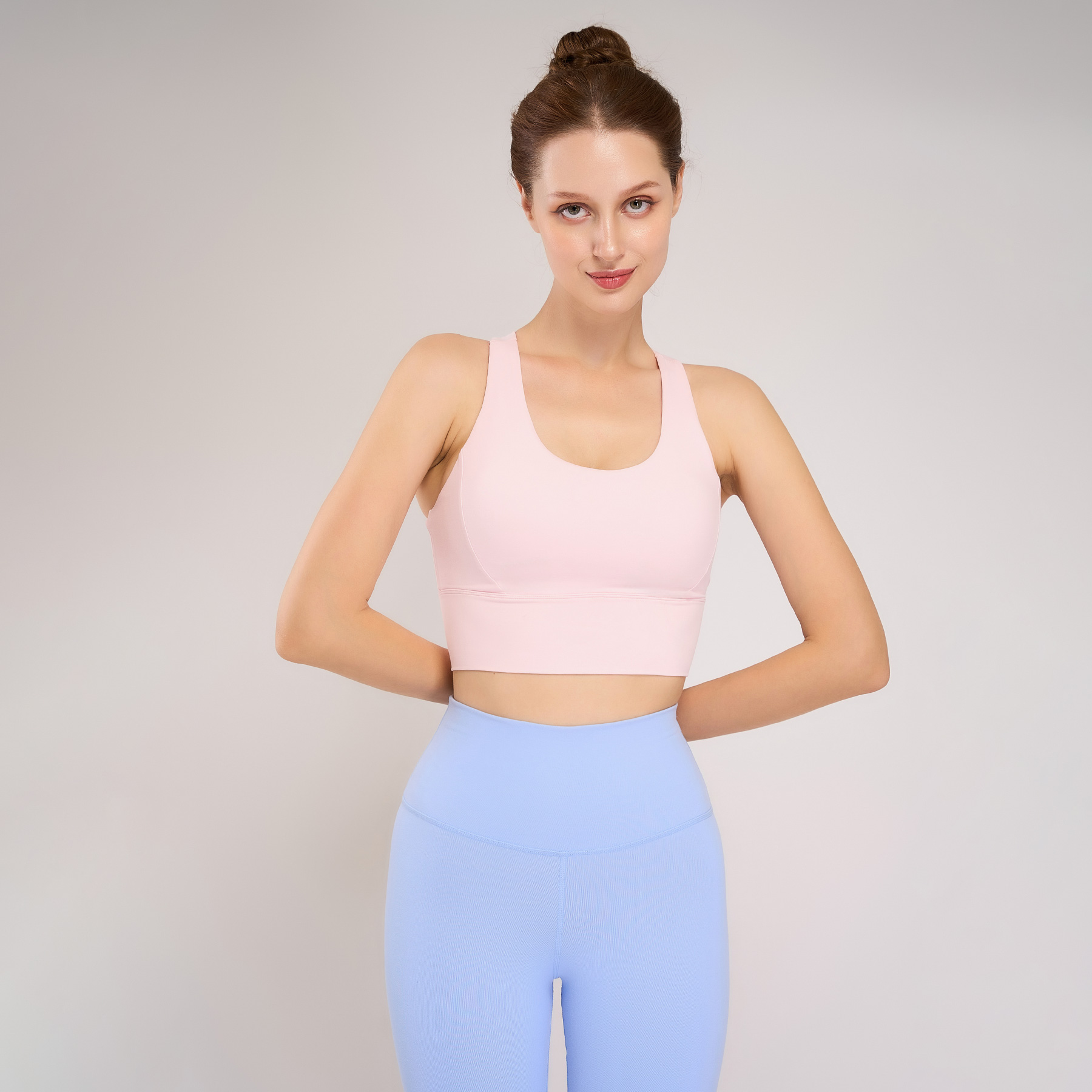 Áo Tập Yoga Gym Hibi Sports CR829 Kiểu Ba Lỗ Phối Trước, Kèm Mút Ngực