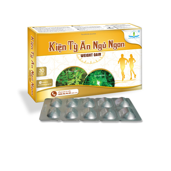 KIỆN TỲ ĂN NGỦ NGON WEIGHT GAIN Bổ Tỳ Dưỡng Vị, Hỗ Trợ Ăn Ngon, Ngủ Ngon, Tăng Cường Tiêu Hóa, Tăng Sức Đề Kháng, Tăng Cân Tự Nhiên