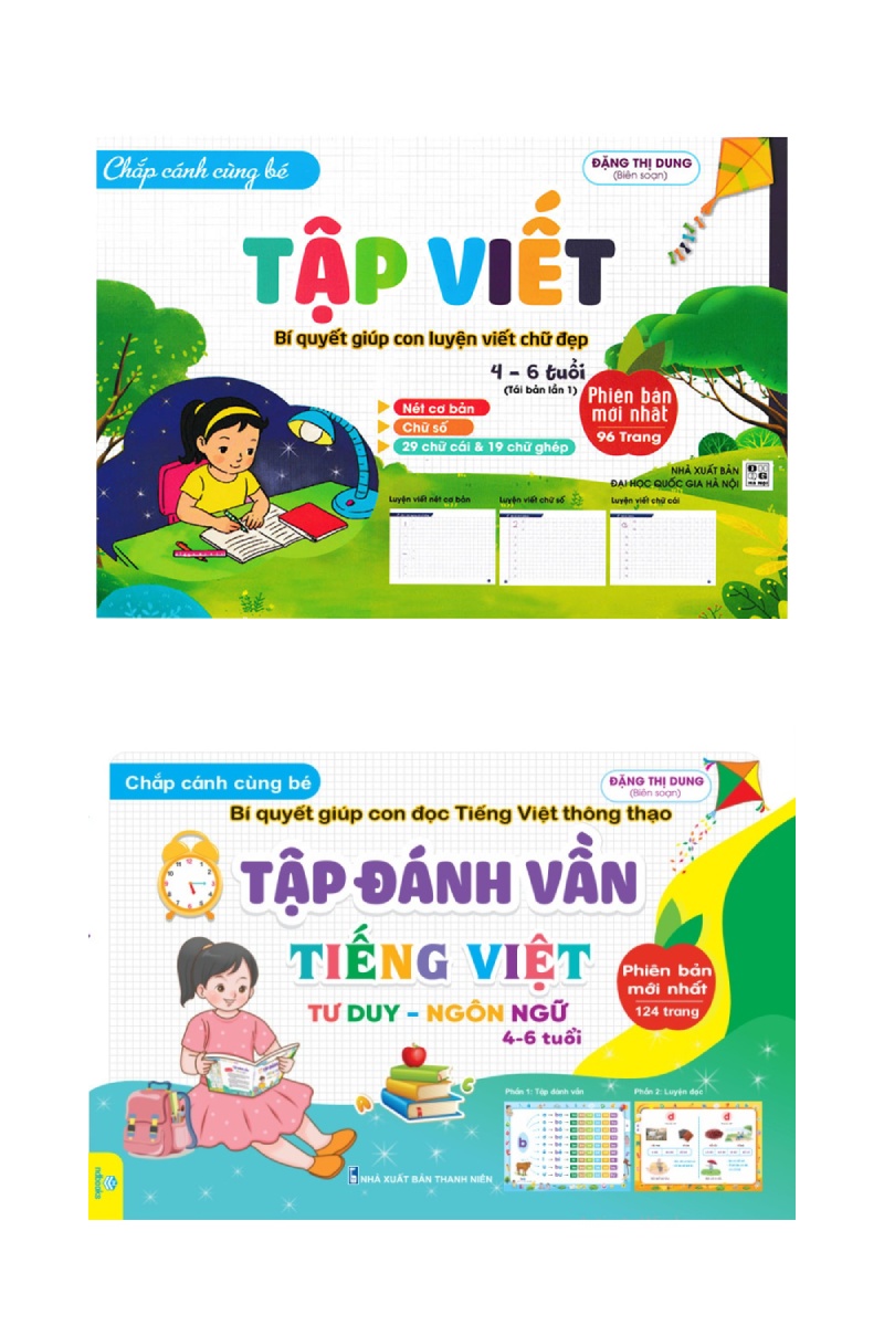 Combo Tập Viết & Tập Đánh Vần Tiếng Việt Dành Cho Bé 4-6 Tuổi