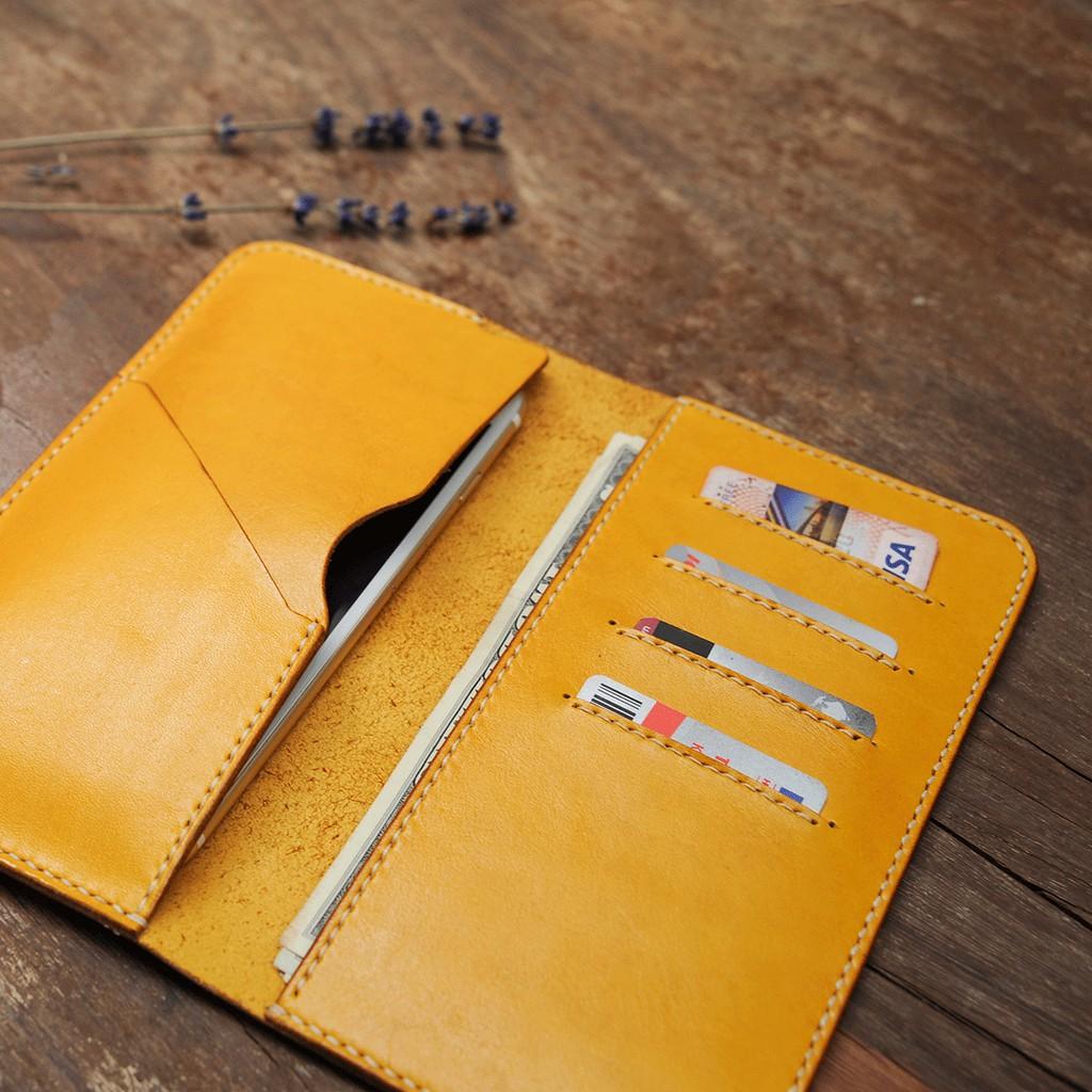 Ví da cầm tay thời trang - Ví dài cho phái nữ - Đồ da thủ công handmade - Chất liệu da thật nhập khẩu