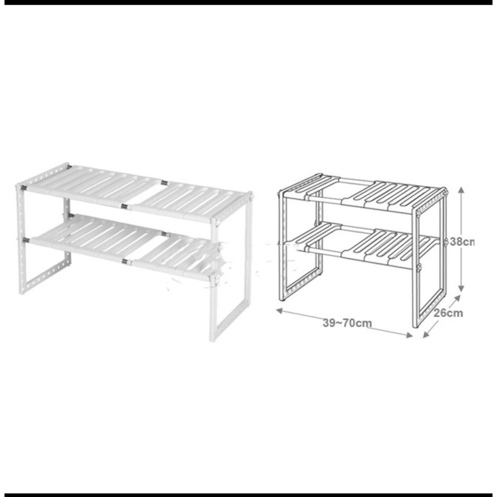 Kệ để xoong nồi đặt gầm bếp ga dễ dàng thay đổi chiều rộng phù hợp với mọi không gian bếp gia đình, chất liệu nhựa cứng cao cấp + khung inox siêu bền chịu lực tốt GIÁ ƯU ĐÃI HÔM NAY