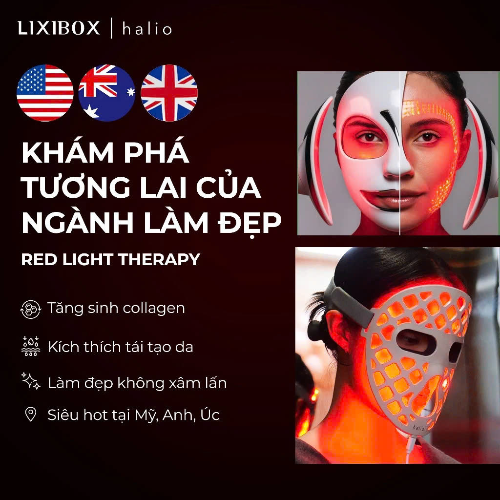 Mặt Nạ Ánh Sáng Halio PureGlow Ultralite Silicone LED Face Mask - Hàng Chính Hãng