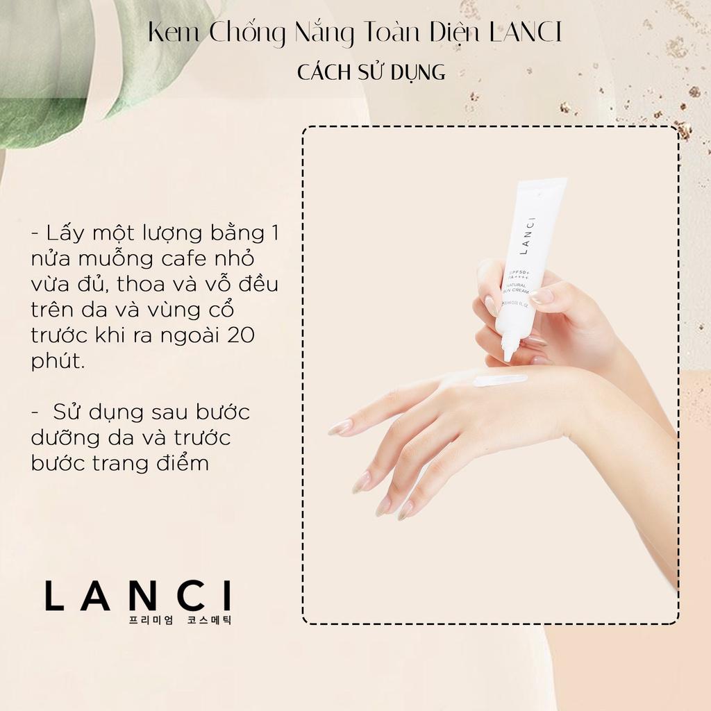 Kem Chống Nắng Hàn Quốc LANCI Dưỡng Ẩm Dưỡng Da Trắng Sáng Natural SunCream 50ML