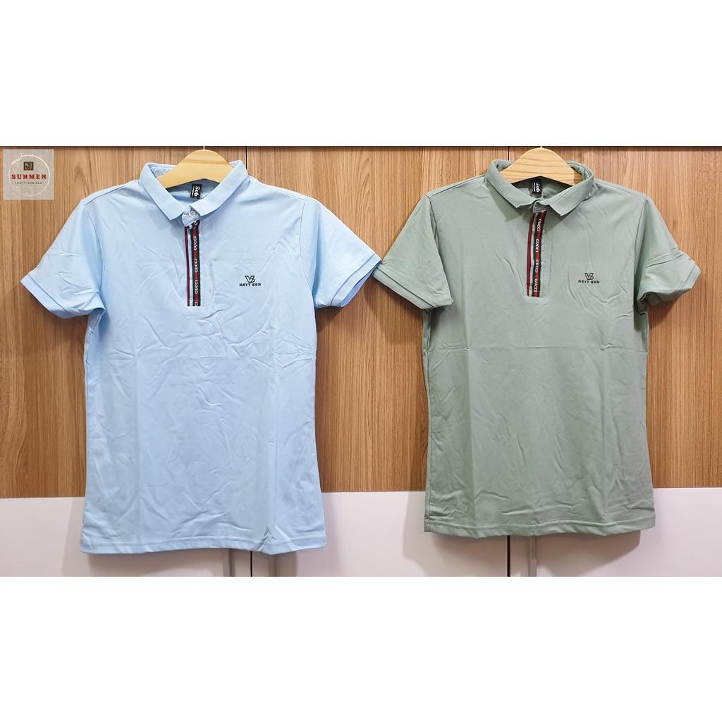 Áo Thun Nam Polo Cao Cấp Chất Liệu Cotton Co Giãn 2 Chiều Form Chuẩn SUNMEN Nhiều Màu Đa Dạng Size Từ 50-75kg