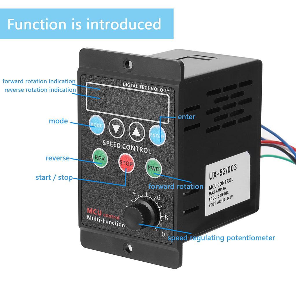 2-3pack AC 220V Variable Switch Display Rate Precision Universal Motor Speed