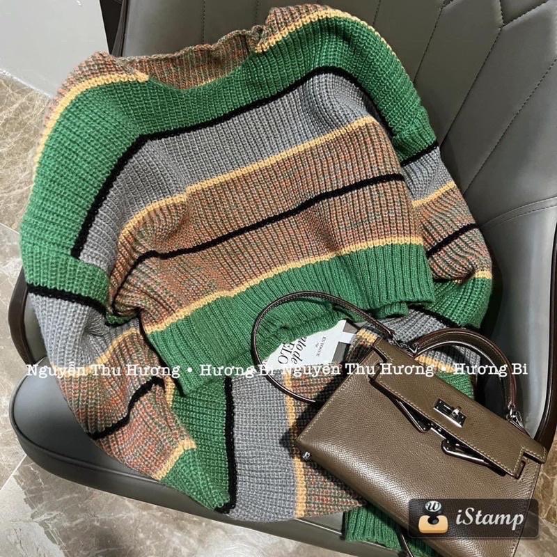 Bigsize Áo len sock sọc xanh 50-90kg
