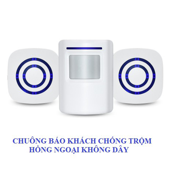 Chuông báo khách kết hợp báo trộm không dây thông minh 38 kiểu chuông