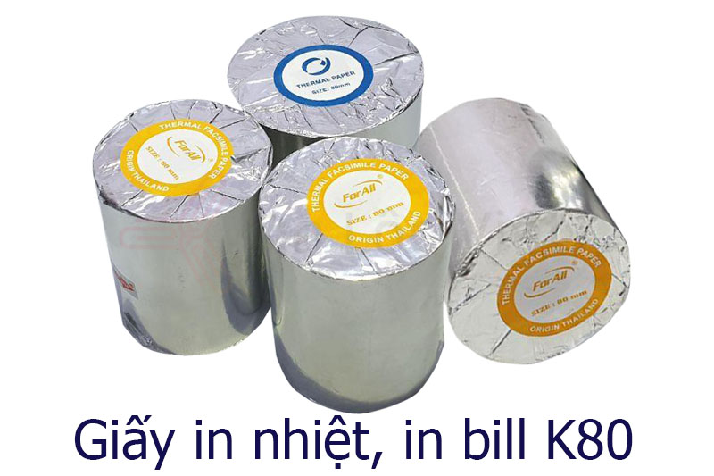 Giấy in bill K80, giấy in nhiệt K80, giấy in hóa đơn K80 (bill)